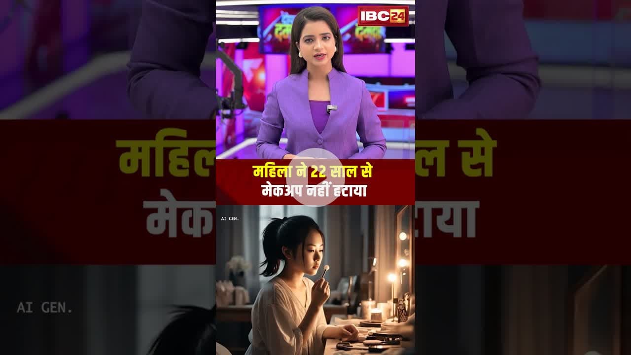 महिला ने 22 साल से मेकअप नहीं हटाया #makeup #female #ytshorts #viralvideo #shorts #latestnews #short