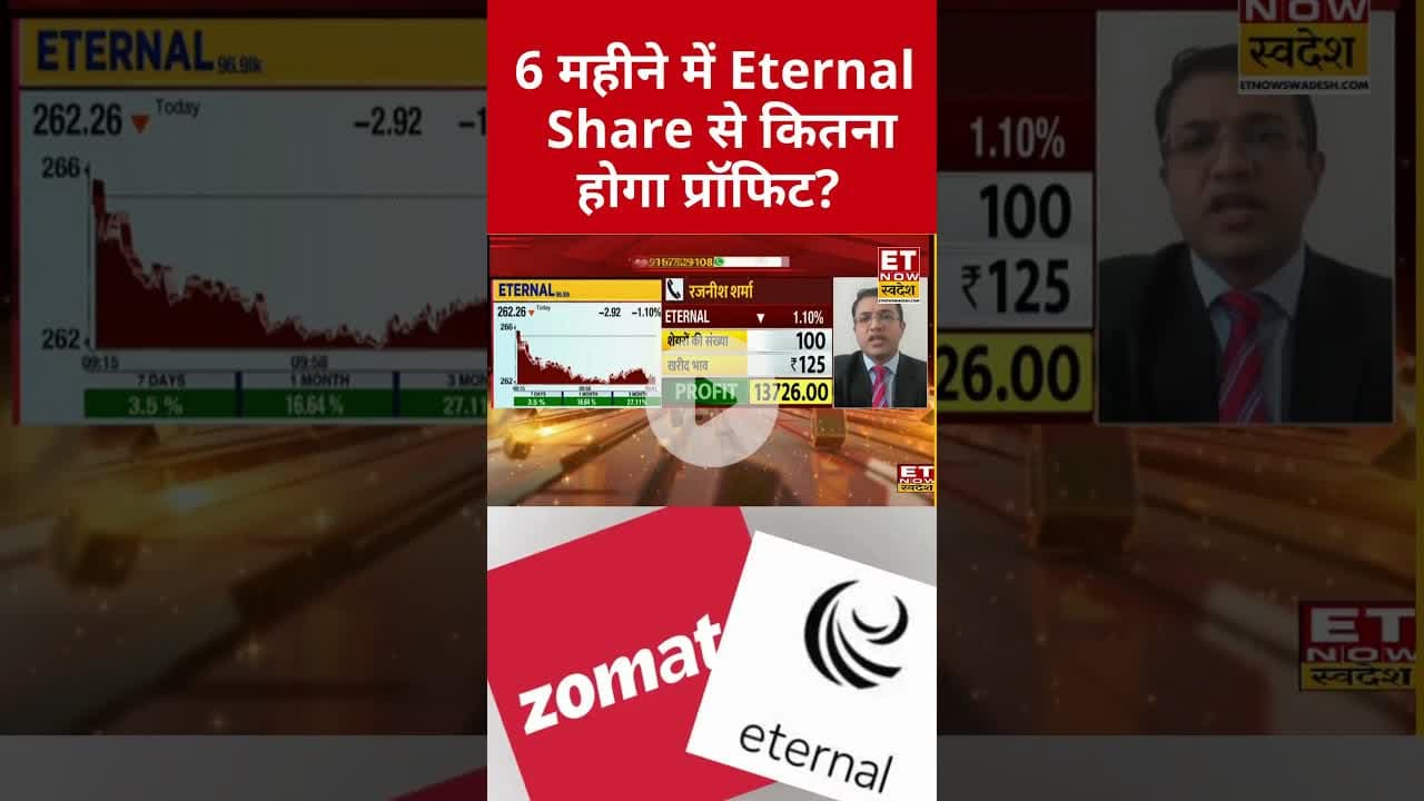 6 महीने Eternal में कितना होगा प्रॉफिट? #eternal #zomato #shorts #etnowswadesh #stockmarket #nifty