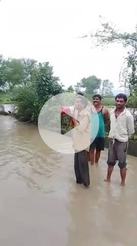 गांव छपारा बारिश के पानी में नदी उफान पर