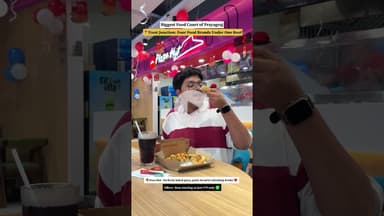 Prayagraj’s Biggest Food Court Ever🤩 #ytshorts #food #prayagraj #foodcourt