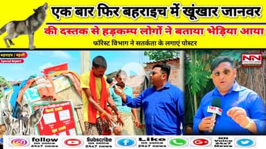 Wolf attack bahraich | एक बार फिर बहराइच में खूंखार जानवर की दस्तक से हड़कंप | #bhediya #bahraich