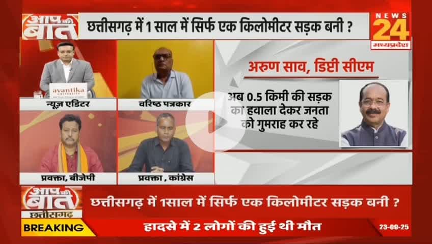 #छत्तीसगढ़ में #सड़कें #बदहाल,
बीते 2 साल में बनीं केवल 1 किलोमीटर #सड़क
NEWS 24 - 2