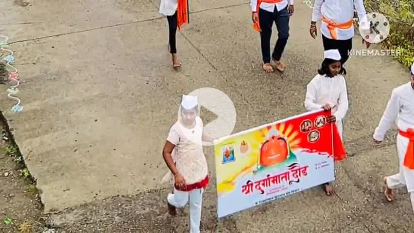 मंठा: मंठा शहरात दुर्गामाता दौडचे महिलांनी केले स्वागत भगव्या ध्वजाचे पूजन