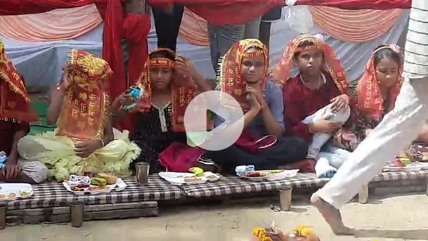 बाबूगंज कस्बे में आयोजित हुआ भव्य कन्याभोज! Kanya Pujan 2025 Babuganj Raebareli #KanyaPujan #vinodjivlogs #divotional