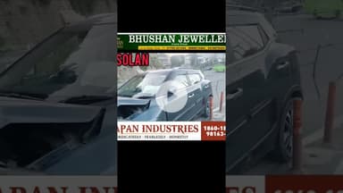 NH 5 सोलन के बाईपास पर कार डिवाइडर से टकराई , #solan #cars #accident #crash #divider #airbags #Loss