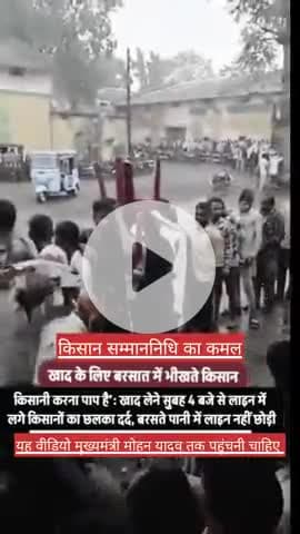किसान भाइयों का दर्द पानी बरसते हुए फिर भी लेने लगे हैं फिर भी खाद नहीं मिलता है#किसान #शॉर्ट वीडियो