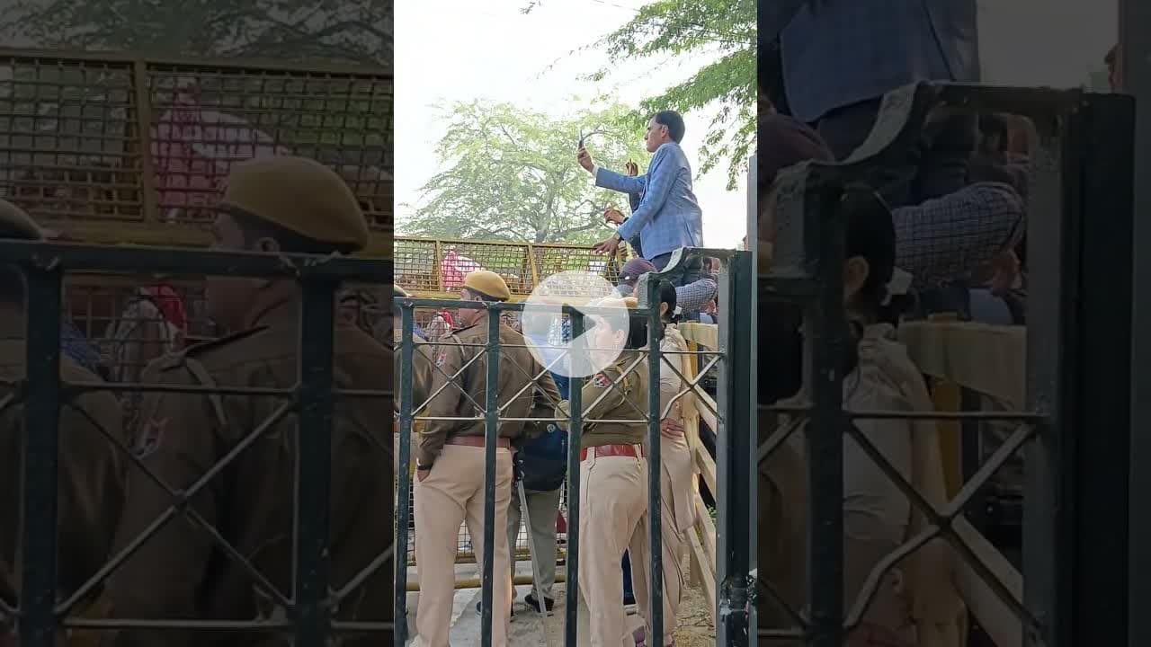 students and police #satyawadimedia #news #boltadausa #thesatyawadishow #rajasthanpolice #newreels