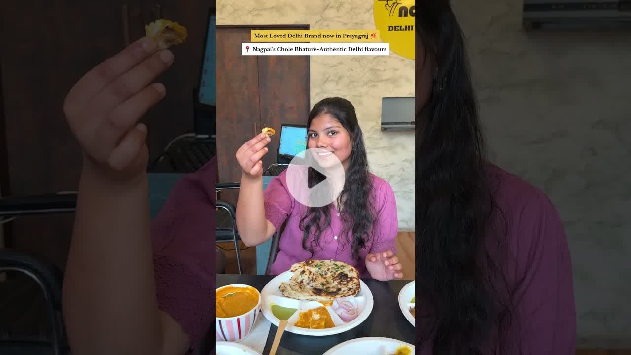 Meet Nagpal’s~ Delhi Most Iconic Chole Bhature Brand🔥 #ytshorts #northindianfood #prayagraj #chole