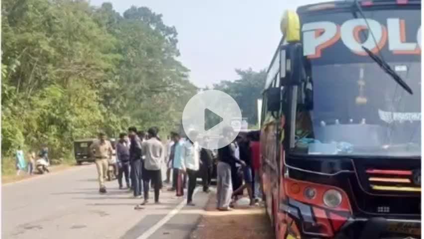ಸುಳ್ಯ: ಕಡೆಪಾಲ ಬಳಿ ಮಿನಿ ಬಸ್ ಮತ್ತು ಬೈಕ್ ಡಿಕ್ಕಿಯಾಗಿ ಬೈಕ್ ಸವಾರ ಗಂಭೀರ