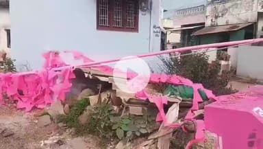 చిలుకూరు: రాజకీయ కక్షలు భగ్గు:కొండ పూరంలో బీఆర్ఎస్ దిమ్మల కూల్చివేత