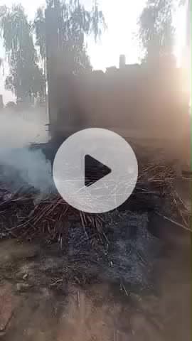 अकबरपुर : पठान पुरवा असेनी ठंड में तापने के लिए जलाई थी आग बच्ची से झोपड़ी जल गई 🔥#aseni #pathanpurwa #aag #br #
