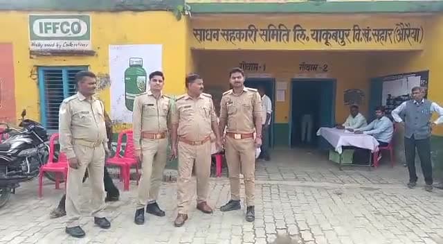 बिधूना: याक़ूबपूर चुनाव हुआ सम्पन्न भारी पुलिस बल के साथ #बिधुना
