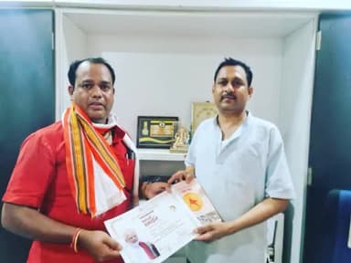 #सम्पर्क_फ़ॉर_समर्थन अंतर्गत अधिवक्ता रेवतीरमण तिवारी जी से सम्पर्क-संवाद