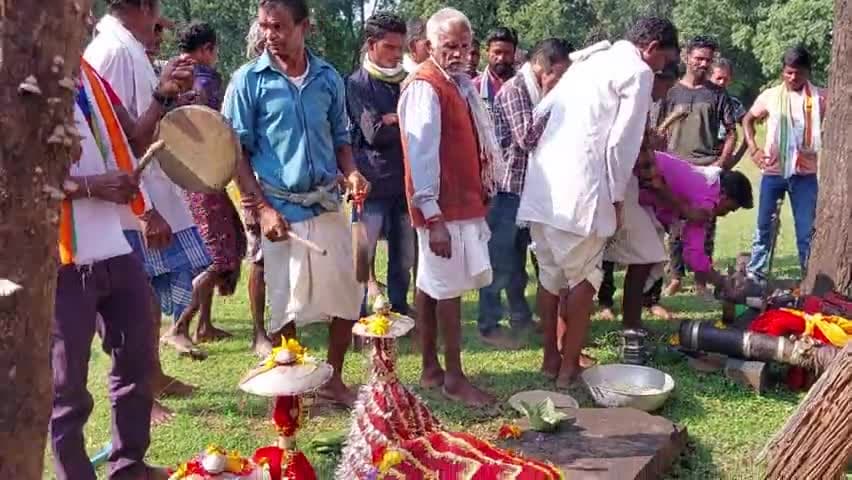 ग्राम पंचायत गोलावंड मे गायंता जोहारनी कार्य क्रम
