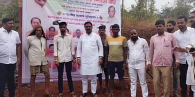 वेल्हे: कोंढळकर वाडी ते धनगर वस्ती रस्त्याच्या कामाचे आमदार संग्राम थोपटे यांच्या हस्ते भूमिपूजन