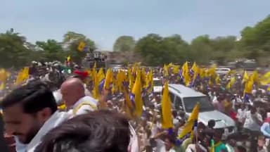 Bharuch लोकसभा प्रत्याशी @Chaitar_Vasava के समर्थन में पंजाब के मुख्यमंत्री @bhagwantmann जी के नेतृत्व में #जन_आशीर्वाद
