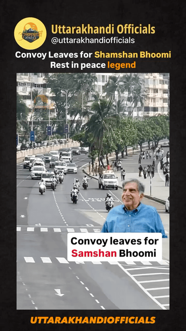 Convoy Leaves for Samshan Bhoomi Rest in peace legend #ratantata #ratantatasir