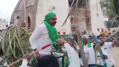 గోపాల్‌పేట: ఎద్దుల బండి పై గుడి చుట్టూ ప్రదక్షిణ చేసిన ఎమ్మెల్యే మెగా రెడ్డి