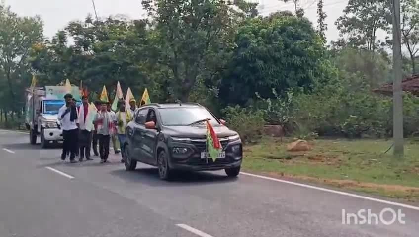 पालोजोरी: झारखंड लोकतांत्रिक क्रांतिकारी मोर्चा के बैनर तले शुरू हुई खतियानी #पैदल यात्रा#