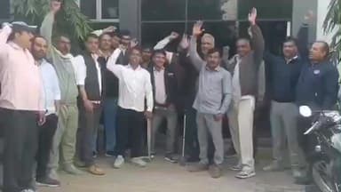 नांगल चौधरी: राष्ट्रव्यापी हड़ताल के समर्थन में नांगल चौधरी में एचएसईबी कर्मचारियों की गेट मीटिंग