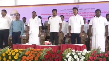 லால்குடி: மக்களுக்கு அதிக திட்டங்களை வழங்கியது திமுக புதிய பேருந்து நிலையத்தில் உதயநிதி ஸ்டாலின் மற்றும் அமைச்சர் நேரு அரசு விழாவில் பேச்சு