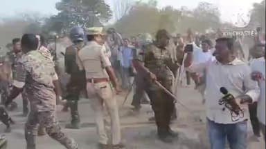 చెన్నూరు: మాజీ ఎమ్మెల్యే బాల్క సుమన్ను చుట్టుముట్టిన పోలీసులు