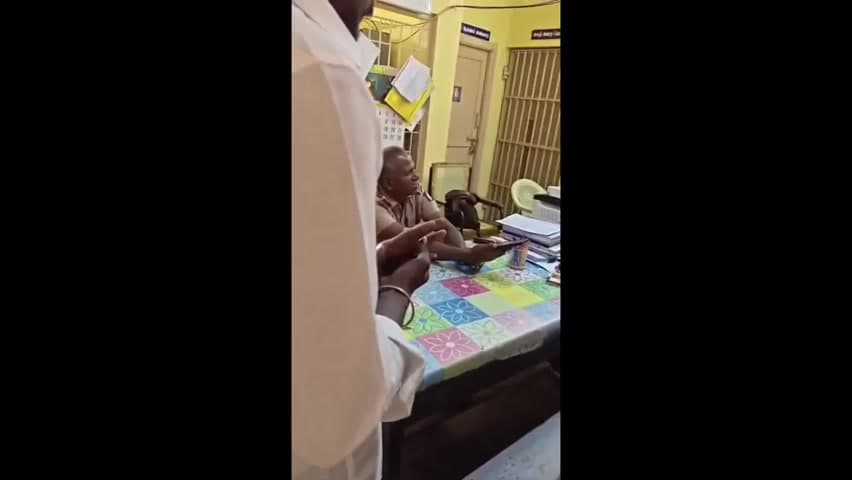 குஜிலியம்பாறை: போலீஸ் நிலையத்தில் கலாட்டாவில் ஈடுபட்ட பெண் உட்பட ஐந்து பேர் கைது