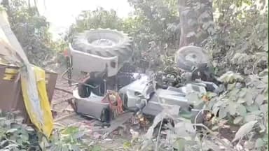 बिसवां: सकरन क्षेत्र में ट्रैक्टर पलटने से एक मजदूर की मौत, ट्रैक्टर चालक घायल