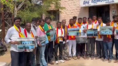 ಚಿಕ್ಕೋಡಿ: ಸರ್ಕಾರಿ ಶಾಲೆಗಳಿಗೆ ಮೂಲಸೌಕರ್ಯ ಒದಗಿಸುವಂತೆ ಆಗ್ರಹಿಸಿ ಪಟ್ಟಣದಲ್ಲಿ ಕರವೇ ಬೃಹತ್ ಪ್ರತಿಭಟನೆ‌