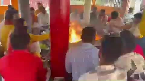 महेशपुर: महेशपुर बुढ़ानाथ शिव मंदिर में महारुद्र यज्ञ संपन्न, जुटे सैकड़ों श्रद्धालु
