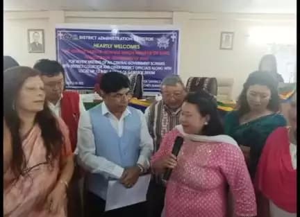 Union MoS Dr. Subhas Sarkar interaction session with beneficiaries of various Central Govt. Schemes in Gangtok today