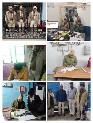 कटिहार_पुलिस द्वारा बैंकिंग प्रतिष्ठानों /ATM में सुरक्षा-व्यवस्था सुनिश्चित करनें हेतू बैंकों की सुरक्षा जांच की जा रही है I
👉बैंक परिसर के अंदर एवं बाहर संदिग्ध पर निगरानी रखी जा रही है I