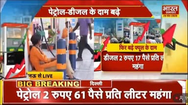Petrol Diesel Rates | पेट्रोल-डीजल की कीमतों में फिर हुई बढ़ोत्तरी, 10-12 दिनों में चौथी बार बढ़े दाम
#FuelPriceHike #...