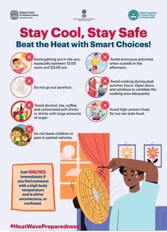 Keep yourself cool & Safe! Make smart choices
Know when to seek immediate care
#HeatWavePreparedness
#BeatTheHeat