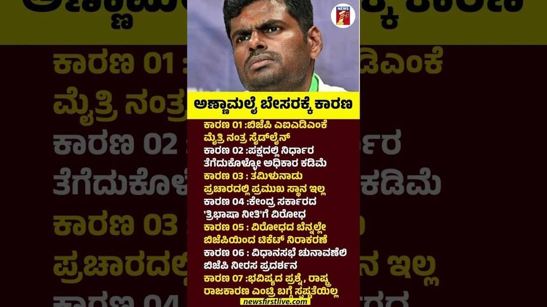 K Annamalai ಬೇಸರಕ್ಕೆ ಕಾರಣ #KAnnamalai #NitinNabin #Resign #TamilnaduBJPPresident #NewDelhi