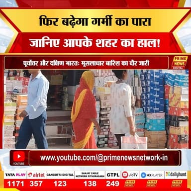 16 जून मंगलवार, देश भर में मौसम का एक नया और मिला-जुला मिजाज देखने को मिल रहा है। जहाँ उत्तर और मध्य भारत में अब सूर्य देव अपना रौद्र रूप दिखाते हुए तापमान में क्रमिक वृद्धि कर रहे हैं, वहीं पूर्वोत्तर और दक्षिण भारत में मानसून की सक्रियता जनजीवन को राहत के साथ-साथ चुनौती भी दे रही है। IMD के अनुसार, उत्तर-पश्चिम भारत के अधिकांश हिस्सों में अगले 48 घंटों में तापमान 2 से 3 डिग्री सेल्सियस तक और बढ़ सकता है।
#16june #tuesday #weather #update #imd #monsoon2026 #heatwave #northindia #delhiweather #primenews #primenewsnetwork
(16 June, Tuesday Weather, Weather Update, IMD, Monsoon 2026, Rain Alert, Delhi Weather, North India, Heat Wave, Weather Forecast, Prime News, Daily Weather, Heavy Rain, Climate Update, Weather Report, India Weather, Tuesday Special, Monsoon Live, Weather Alert)