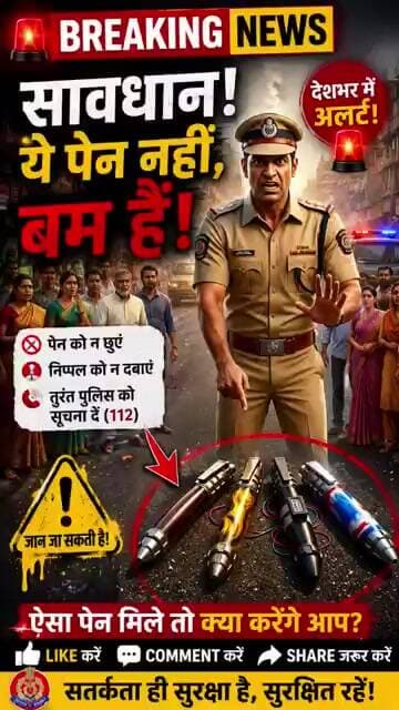 🚨 सड़क पर मिला ये 'पेन'... पुलिस ने क्यों जारी की बड़ी चेतावनी? | सच जानकर चौंक जाएंगे! #penbomb