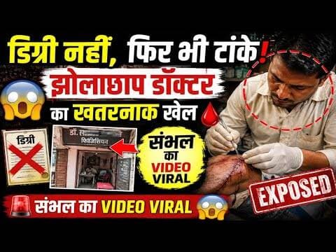 डिग्री नहीं, फिर भी टांके! संभल में कथित #झोलाछाप डॉक्टर का VIDEO VIRAL | K BHARAT NEWS