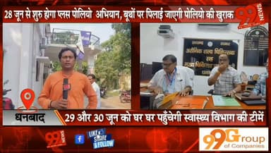 धनबाद : 28 जून से शुरु होगा प्लस पोलियो अभियान, बूथों पर पिलाई जाएगी पोलियो की खुराक, 29 और 30 जून को घर घर पहुँचेगी स्वास्थ्य विभाग की टीमें
#Dhanbad #PulsePolio #PolioCampaign #HealthDepartment #ChildHealth #Vaccination #Jharkhand #PublicHealth #BreakingNews #LocalNews