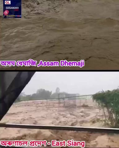 দুখন ৰাজ্যৰ দুখন জিলাৰ দুটা video পানী কাল ৰূপ #gogamukhlive #গোগামুখ #AssamNews #flood #dhemaji