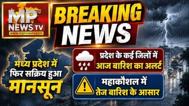 मध्य प्रदेश में फिर सक्रिय हुआ मानसून, कई जिलों में आज बारिश का अलर्ट! MP News Indore
#MPNews #rainfall #monsoonseason