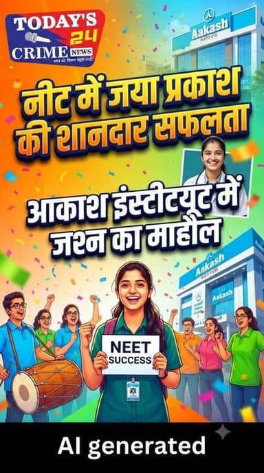 नीट में जया प्रकाश की शानदार सफलता, आकाश इंस्टीट्यूट में जश्न का माहौल
पूर्वी चंपारण के मोतिहारी स्थित आकाश इंस्टीट्यूट की छात्रा जया प्रकाश ने नीट परीक्षा में शानदार अंक प्राप्त कर सफलता हासिल की है। उनकी सफलता के बाद संस्थान में खुशी का माहौल देखने को मिला। बैंड-बाजे और ढोल-नगाड़ों के साथ छात्रों ने जश्न मनाया और जया प्रकाश को बधाई देकर उनकी उपलब्धि का उत्सव मनाया।।।।।।।।।।।।
#champaranfirstnews #chakianew #motiharinews #amiteshkumar #biharnews #ranita #news18biharjharkhand #bihareksoch #motiharipolice #motiharinewsupdate #Todays_24_Crime_News #motiharpolice #motihari #motiharisp #SSB #ssbmotihari #nepal #nepalnews #NepaliNewsToday #NepalPolitics #IndoNepalBorder #IndoNepal #Internacional #international #InternationalNews #international #internationalrelations #BMW #MangalPandey #helthdipartmentbihar