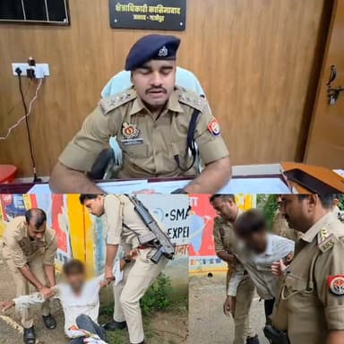 #थाना मरदह पुलिस टीम द्वारा 01 नफर शातिर गौ तस्कर पुलिस मुठभेड़ में घायल/गिरफ्तार, जिसके कब्जे से 01 अदद ट्रक UP62T6375 टाटा कम्पनी व 30 राशि गोवंश (17 जीवित व 13 मृत) तथा 01 अदद देशी तमंचा .315 बोर व 01 अदद खोखा कारतूस .315 बोर बरामद किया गया