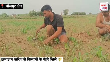 🌧️ धौलपुर में झमाझम बारिश: खरीफ फसलों को मिली संजीवनी! 🌾✨
धौलपुर जिले में सोमवार तड़के से जारी मानसूनी बारिश ने लोगों को भीषण गर्मी से बड़ी राहत दी है। पिछले 25 दिनों से बारिश का इंतजार कर रहे अन्नदाताओं के चेहरे खिल उठे हैं। सूखे की कगार पर खड़ी बाजरा, ग्वार, दलहन और मक्का की अंकुरित फसलों में इस 'अमृत वर्षा' से नई जान आ गई है।
कृषि विभाग के अनुसार बारिश से फसलों का विकास बेहतर होगा और मवेशियों के लिए हरे चारे का संकट भी खत्म हो जाएगा। किसान अब खेतों में खाद और यूरिया देने की तैयारी में जुट गए हैं।
- राकेश कुमार गोस्वामी, धौलपुर 📸
#Dholpur #DholpurNews #RajasthanRain #Monsoon2026 #jagattaknews