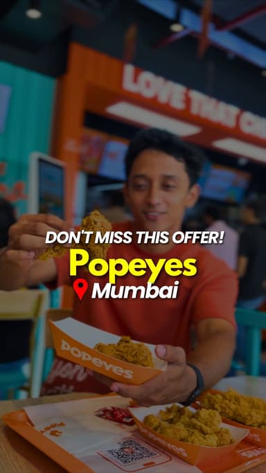 Agar is week Popeyes ka plan nahi banaya... toh Bold Anniversary Offer miss kar doge!
Popeyes is celebrating its 1st Anniversary in Mumbai with the Bold Anniversary Offer!
Enjoy 14 Pcs Chicken for just ₹399:
• 2 Signature Chicken
• 4 Tenders
• 8 Sweet Chilli Boneless Wings (Dry)
❤️ Happy 1st Anniversary Popeyes!
❤️ Thank You Mumbai!
Limited Time Offer.
Outlet @PopeyesIndia
GROUND FLOOR, The Walk, No. S-17, Central Ave, Hiranandani Estate, Thane West, Thane, Maharashtra 400607
#PopeyesIndia #BoldAnniversaryOffer #MumbaiFood #ChickenLovers #FoodReview