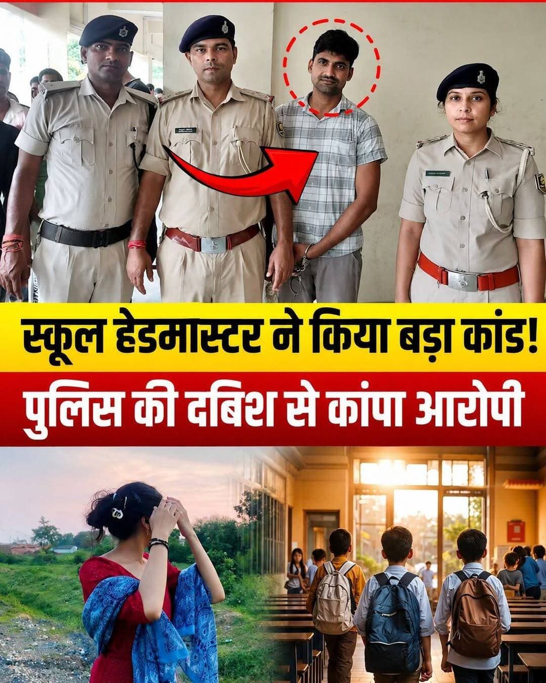 बड़ा खुलासा: स्कूल में चल रहा था हेडमास्टर का 'गंदा खेल', पुलिस के खौफ से भागकर किया सरेंडर!
मोतिहारी से एक ऐसी झकझोर देने वाली खबर सामने आई है, जिसने गुरु-शिष्य के पवित्र रिश्ते को कलंकित कर दिया है। जब रक्षक ही भक्षक बन जाए, तो माता-पिता अपनी बच्चियों को किस पर भरोसा करके स्कूल भेजें?
विस्तार से जानिए क्या है पूरा मामला (Full Details):
🔹 आरोपी कौन है?
मामला मोतिहारी के राजेपुर थाना क्षेत्र के मनियारपुर गांव का है। आरोपी का नाम विक्की सिंह है, जो गांव में ही अपना एक निजी स्कूल चलाता है और खुद वहां का संचालक सह प्रधानाध्यापक (Headmaster) है।
🔹 क्या है खौफनाक आरोप?
पुलिस के मुताबिक, आरोपी विक्की सिंह ने अपने ही स्कूल में पढ़ने वाली एक नाबालिग छात्रा को डरा-धमका कर उसके साथ दुष्कर्म किया। इस दरिंदगी के कारण बच्ची बेहोश हो गई। जब इस खौफनाक घटना की सूचना बच्ची के परिवार वालों को मिली और उन्होंने आरोपी से पूछताछ की, तो उल्टा उनके साथ अभद्र व्यवहार किया गया।
🔹 थाने में एफआईआर और सड़क पर प्रदर्शन:
पीड़ित बच्ची की मां ने तुरंत मोतिहारी महिला थाना पहुंचकर आरोपी विक्की सिंह और अन्य के खिलाफ एफआईआर दर्ज कराई (कांड संख्या 69/26)। इस घटना के बाद स्थानीय लोगों का गुस्सा फूट पड़ा और मोतिहारी में न्याय की मांग करते हुए भारी धरना-प्रदर्शन किया गया।
🔹 पुलिस की दबिश और कोर्ट में सरेंडर:
मामला दर्ज होते ही पुलिस पूरे एक्शन में आ गई। आरोपी को पकड़ने के लिए उसके सभी संभावित ठिकानों पर ताबड़तोड़ छापेमारी शुरू कर दी गई। पुलिस की इस दबिश और खौफ से आरोपी ऐसा कांपा कि भागते-भागते सोमवार को मोतिहारी स्थित पॉक्सो (POCSO) कोर्ट पहुंच गया और आत्मसमर्पण कर दिया। सरेंडर के दौरान राजेपुर थानाध्यक्ष कुमार सौरभ और महिला थानाध्यक्ष मोना कुमारी स्वयं कोर्ट में मौजूद थे।
आगे क्या होगा?
राजेपुर थानाध्यक्ष कुमार सौरभ ने बताया है कि कोर्ट में सरेंडर के बाद अब पुलिस आरोपी को नियमानुसार रिमांड पर लेगी। रिमांड के दौरान उससे कड़ी पूछताछ की जाएगी और इस 'बड़े कांड' से जुड़े हर पहलू की गहन जांच कर कानूनी कार्रवाई की जाएगी।
<nis:link nis:type=tag nis:id=motiharinews nis:value=MotihariNews nis:enabled=true nis:link/> <nis:link nis:type=tag nis:id=biharnews nis:value=BiharNews nis:enabled=true nis:link/> <nis:link nis:type=tag nis:id=pocso nis:value=POCSO nis:enabled=true nis:link/> <nis:link nis:type=tag nis:id=justicefordaughter nis:value=JusticeForDaughter nis:enabled=true nis:link/> <nis:link nis:type=tag nis:id=biharpolice nis:value=BiharPolice nis:enabled=true nis:link/>