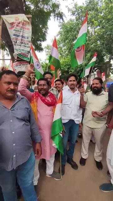 हवेली खड़गपुर भारत माता के लगे जयकारे...लोगों में उत्साह,1000 फिट तिरंगा के साथ#tirangayatra #viral