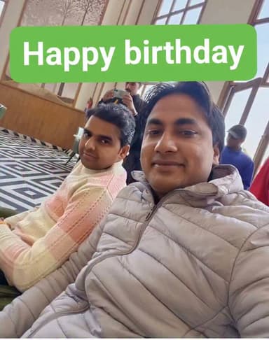 हरिओम कपासिया भाई को जन्मदिन की बहुत-बहुत शुभकामनाएं। 🎂🎉
ईश्वर से कामना है कि आपका जीवन हमेशा खुशियों, सफलता और अच्छे स्वास्थ्य से भरा रहे। हर कदम पर तरक्की मिले और चेहरे पर यूं ही मुस्कान बनी रहे।
जन्मदिन की ढेरों शुभकामनाएं भाई! ❤️🎂💐