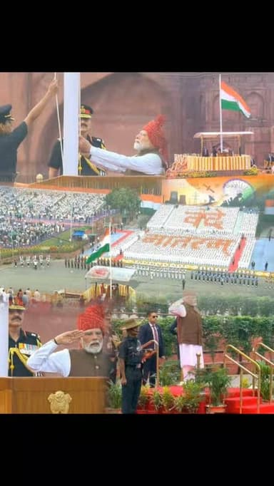 लाल किले से पीएम मोदी का संदेश: विकसित भारत के संकल्प के साथ आत्मनिर्भरता, युवा शक्ति और राष्ट्रीय सुरक्षा पर जोर
लाल किले से पीएम मोदी का संबोधन, विकसित भारत के संकल्प पर जोर
80वें स्वतंत्रता दिवस पर प्रधानमंत्री नरेंद्र मोदी ने लाल किले की प्राचीर से तिरंगा फहराकर राष्ट्र को संबोधित किया। विकसित भारत 2047, आत्मनिर्भरता, युवा शक्ति, ऊर्जा, रक्षा और तकनीक पर जोर दिया।
पीएम मोदी स्वतंत्रता दिवस 2026
प्रधानमंत्री नरेंद्र मोदी, स्वतंत्रता दिवस 2026, लाल किला, पीएम मोदी भाषण, 80वां स्वतंत्रता दिवस, विकसित भारत 2047, आत्मनिर्भर भारत, युवा शक्ति
लाल किले की प्राचीर से स्वतंत्रता दिवस पर तिरंगा फहराते प्रधानमंत्री नरेंद्र मोदी
लाल किले की प्राचीर से तिरंगा फहराने के बाद राष्ट्र को संबोधित करते प्रधानमंत्री नरेंद्र मोदी।
लाल किले से पीएम मोदी का संदेश: विकसित भारत के संकल्प के साथ आत्मनिर्भरता, युवा शक्ति और राष्ट्रीय सुरक्षा पर जोर
80वें स्वतंत्र�
