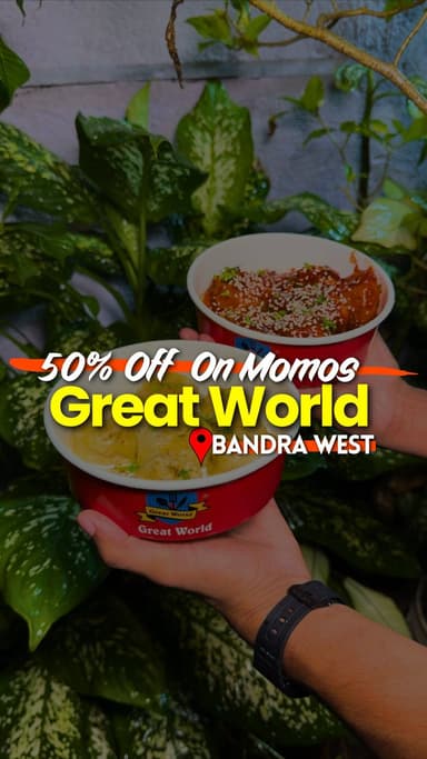 🤯 50% OFF on Momos 🥟
Perfect spot for those late-night Chinese cravings.
Delicious food, pocket-friendly prices & FLAT 50% OFF on Momos
📍 Location -
Chimbai Rd, Bandra West, Mumbai, Maharashtra 400050
#Bandra #ChineseFood #Momos #latenighteats #hiddengems